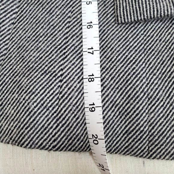 VTG Philippe Adec Wool Striped Cropped Blazer Work Casual Preppy Jacket Sz 4 - Picture 6 of 12